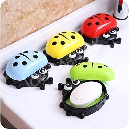ladybug-cartoon-soap-box-with-cover-double-layer-drain-soap-dish-storage-organizer-case-for-kitchen-and-bathroom-use-product-image