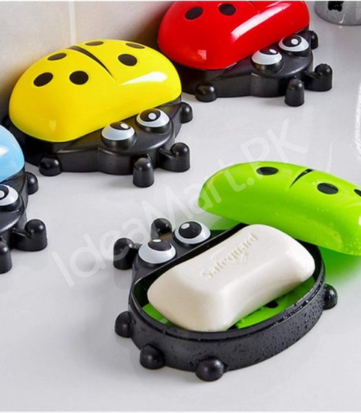 ladybug-cartoon-soap-box-with-cover-double-layer-drain-soap-dish-storage-organizer-case-for-kitchen-and-bathroom-use-product-image