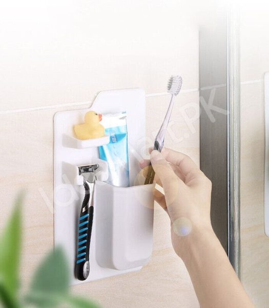 silicone-wall-mounted-holder-multifunctional-organizer-for-toothbrush-shaver-razor-and-bathroom-essentials-product-image