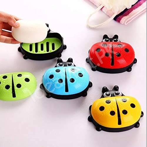 ladybug-cartoon-soap-box-with-cover-double-layer-drain-soap-dish-storage-organizer-case-for-kitchen-and-bathroom-use-product-image