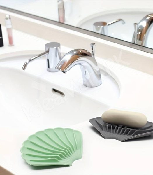 shell-shaped-self-draining-bathroom-soap-dish-for-sink-edge-countertop-quick-drying-product-image
