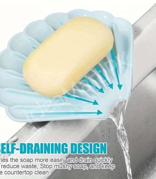 shell-shaped-self-draining-bathroom-soap-dish-for-sink-edge-countertop-quick-drying-product-image