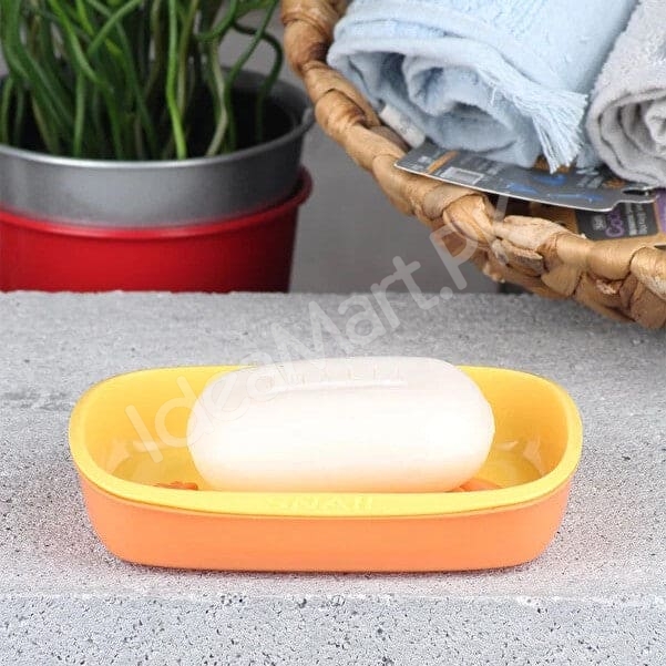 set-of-4-double-layered-snail-design-plastic-soap-dish-for-bathroom-kitchen-countertop-with-self-draining-quick-dry-feature-product-image