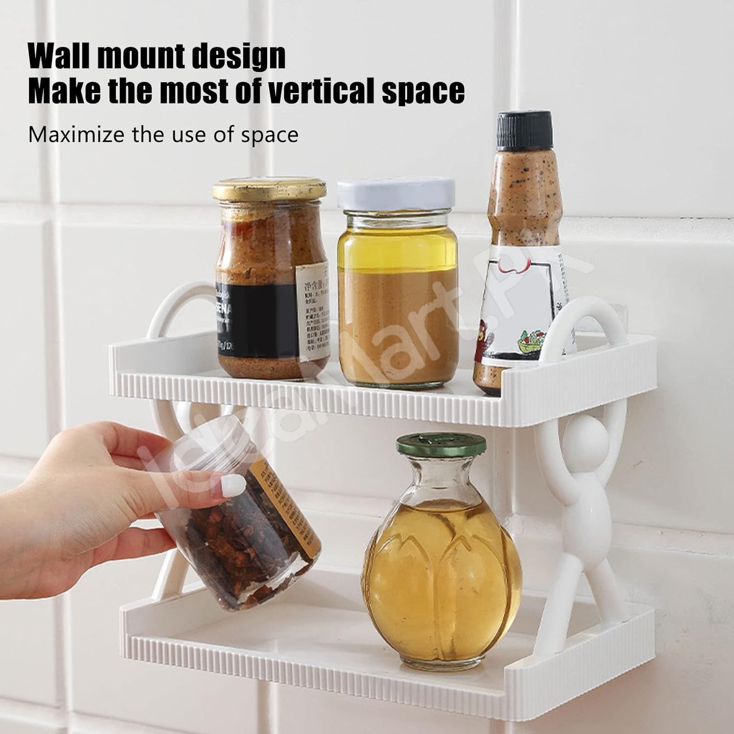 2-tier-wall-mount-kitchen-and-bathroom-storage-shelf-with-man-shaped-support-for-maximizing-vertical-space-product-image