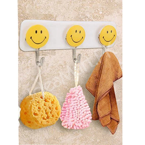 colorful-smiley-wall-hooks-self-adhesive-plastic-hanging-hooks-for-bathroom-kitchen-door-coat-towel-product-image
