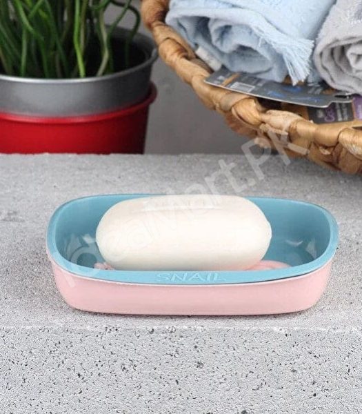 set-of-4-double-layered-snail-design-plastic-soap-dish-for-bathroom-kitchen-countertop-with-self-draining-quick-dry-feature-product-image