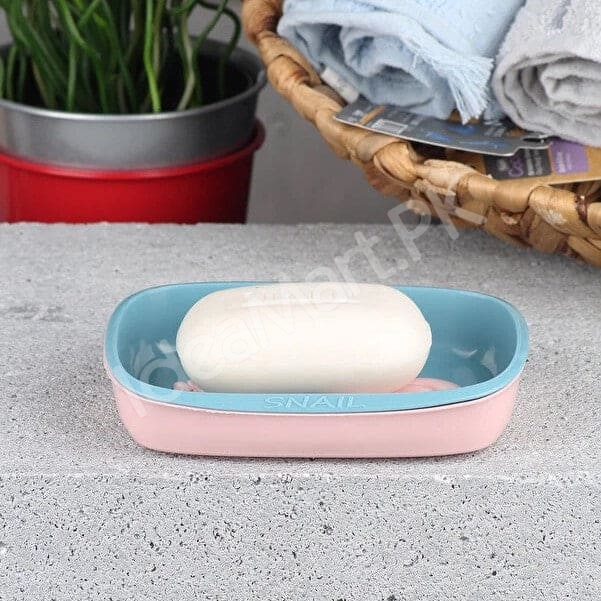 set-of-4-double-layered-snail-design-plastic-soap-dish-for-bathroom-kitchen-countertop-with-self-draining-quick-dry-feature-product-image