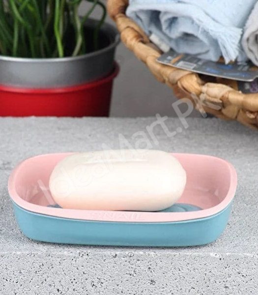 set-of-4-double-layered-snail-design-plastic-soap-dish-for-bathroom-kitchen-countertop-with-self-draining-quick-dry-feature-product-image
