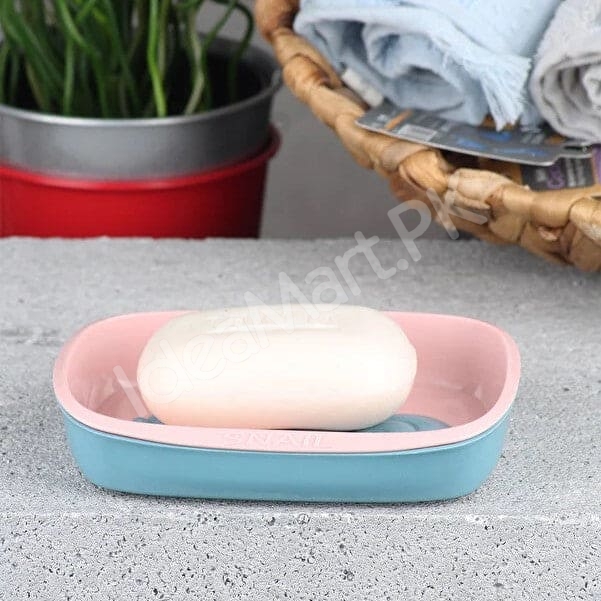 set-of-4-double-layered-snail-design-plastic-soap-dish-for-bathroom-kitchen-countertop-with-self-draining-quick-dry-feature-product-image