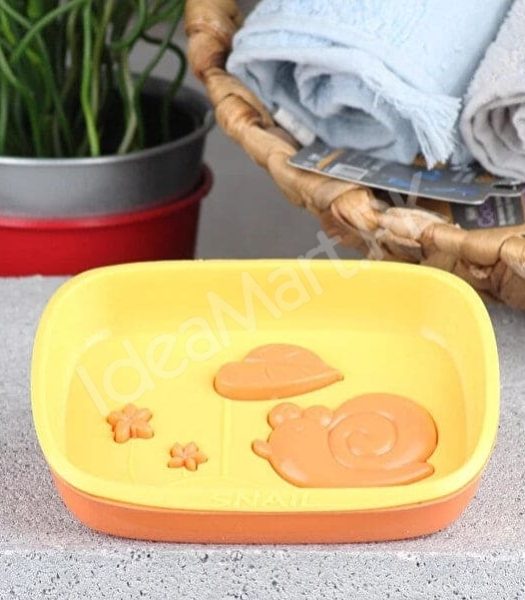 set-of-4-double-layered-snail-design-plastic-soap-dish-for-bathroom-kitchen-countertop-with-self-draining-quick-dry-feature-product-image