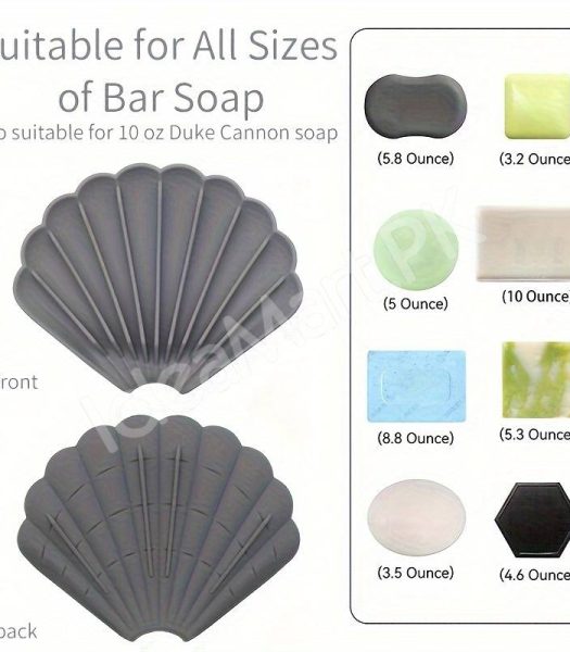 shell-shaped-self-draining-bathroom-soap-dish-for-sink-edge-countertop-quick-drying-product-image